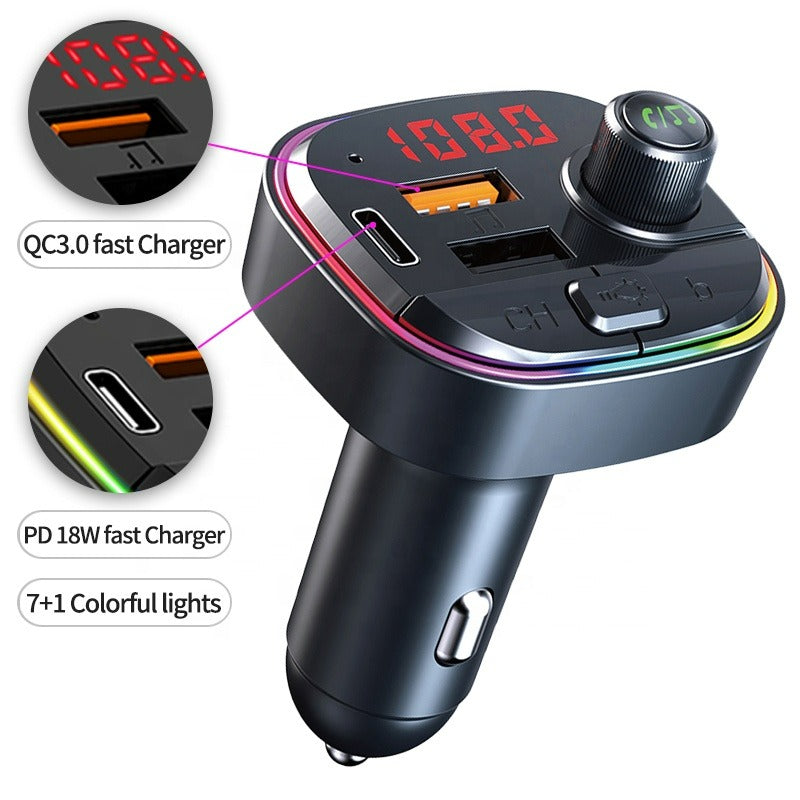 Bluetooth Car Wireless Phone Charger Transmitter FM Radio iPhone Typc C charger Bluetooth Car Wireless Phone Charger Transmitter FM Radio iPhone Typc C charger